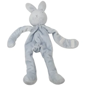 BUNNIES BY THE BAY Easter Rabbit Baby Boy Sleep Lovey Rattle Dummy Holder Blue - Picture 1 of 15