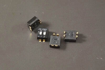 Lot of 4 SDA02H0SBD C&K DIP Switch 2 Pos Double Slide Actuator SPST 25mA 24VDC - Image 1 of 2
