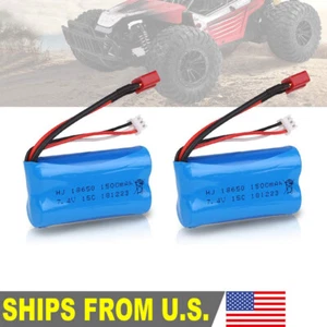 2X 7.4V 1500mAh Battery w/Deans T Connector for RC Car WLtoys 12403 12401 12402 - Picture 1 of 6