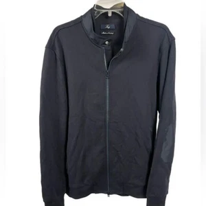Fay Men's Navy Full Zip Elbow Patch Detail Bomber Jacket- Size XL - Picture 1 of 10