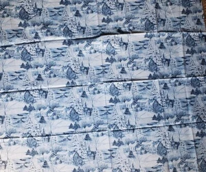Susan Winget The Midst of Winter Sparkly Blue Fabric 36" X 42" - Picture 1 of 3