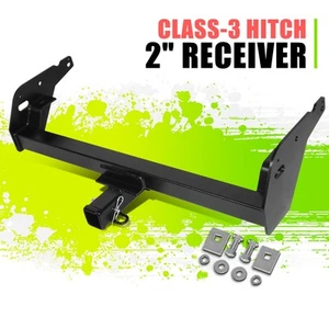 Class-3 Trailer Rear Bumper Tow Hitch Receiver 2" for Toyota Tacoma 95-04 Black - Picture 1 of 7