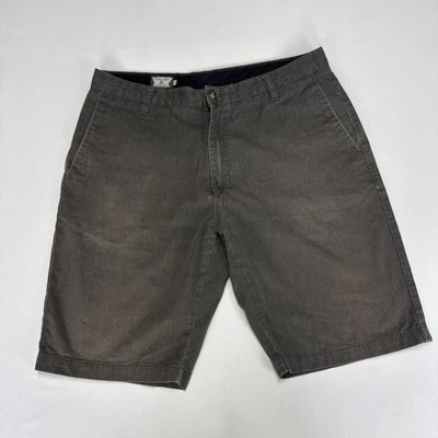 Y2K VOLCOM Chino Shorts Mens Size 36 Faded Grey Classic Fit Cotton Skater Bottom - Image 1 of 4