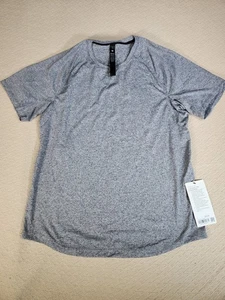 Lululemon License to Train Short Sleeve Men Size L Gray Training Workout Gym - Picture 1 of 7