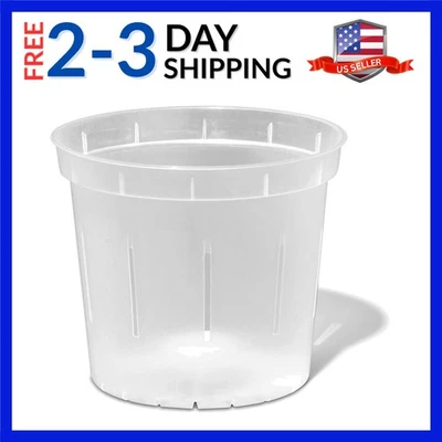 Paquete de 3 macetas de plástico para orquídeas de 4 pulgadas con orificios de drenaje para interiores y exteriores Foto 1 de 4