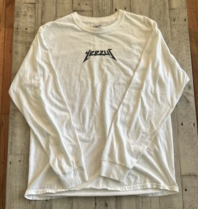Camicia Kanye West Yeezus uomo L bianca 2015 Los Angeles cotone manica lunga Gildan - Foto 1 di 7