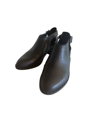 Lucky Brand Black Leather Ankle Boots Stud Detailing Size 7.5 Western Biker - Image 1 of 4