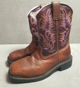 Ariat Boots Krista Pull-On Steel Toe Work Western Boots Cowgirl 10009494 Sz 7B - Picture 1 of 9