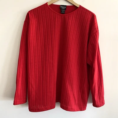 1 X 2 X свитер кружева полоски уникальный узор бриллиант 18 20 женщин Рождество красный - Изображение 1 из 4