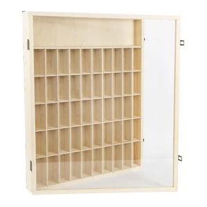 Scaffale 51 Griglie Legno Figure Giocattolo Collezione Modellismo con Porta Acrilica Espositore Conservazione - Foto 1 di 15