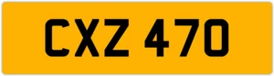 CXZ 470 C 3x3 DATELESS PRIVATE NUMBER PLATE CAM COL CHRIS CHAS CHARLIE CAL CON - Picture 1 of 1