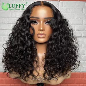 Pelucas rizadas de encaje 13×6 HD pelucas de cabello humano Remy prearrancadas para mujer negras - Imagen 1 de 12