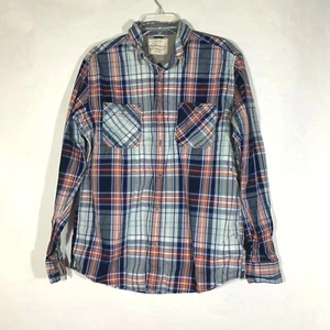 Weatherproof Plaid Shirt Mens Button Front Long Sleeve Collar 100% Cotton Sz M - Picture 1 of 6