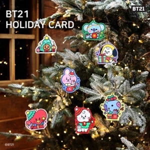 BTS BT21 Official Authentic Goods Baby HOLIDAY Card 7SET + Tracking Number - Picture 1 of 10