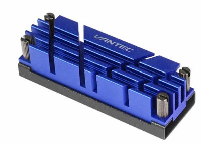 Vantec ICEBERQ M.2 NVMe/SSD Aluminum Alloy Thermal Heatsink, HS-NVME150-BL BLUE - Image 1 of 3