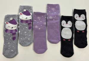 Kinder Söckchen 3 Paar THERMO Socken 27-30  Mädchen C&A Eisbär - Bild 1 von 5