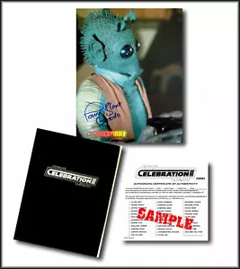 Foto autografiada de Star Wars Celebration II de PAUL BLAKE como GREEDO - Imagen 1 de 3