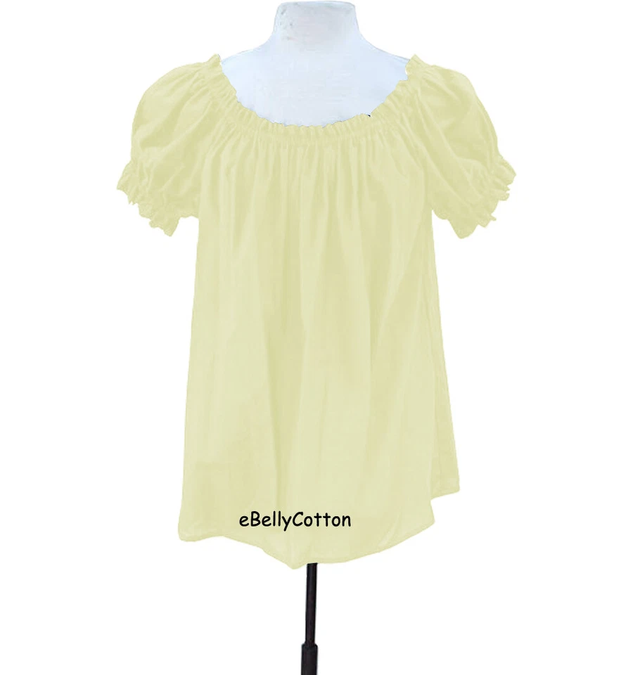 Blusa Chemise Algodón Gasa Campesina Camisa Renacimiento Disfraz Halloween Medieval Foto 1 de 1