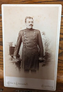 1. WK CDV foto Augsburgo policía gendarme espada uniforme campana espinillas - Imagen 1 de 1