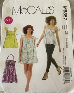 McCalls Pattern #M6357  Misses Tops Tunic & Dress Large XL XXL Uncut FF - Picture 1 of 2