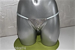 string tanga strass bleu NAUGHTY JANET taille 40/44 NEUF ÉTIQUETTE valeur 215€  - Picture 1 of 2