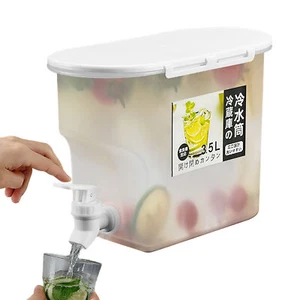 3.5L Water Drink Bucket Beverage Dispenser with Faucet Refrigerator Cold Kettle - Picture 1 of 12