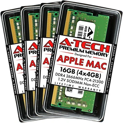 16GB 4x 4GB DDR4 2666 Mac Memory RAM for APPLE iMac Late 2020 MXWU2LL/A A2115 5K - Image 1 of 4