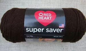 Red Heart Super Saver Yarn 100% Acrylic In Coffee - Picture 1 of 3