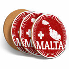 4 Set - Malta Maltese Valletta Coasters - Kitchen Drinks Coaster Gift #4285