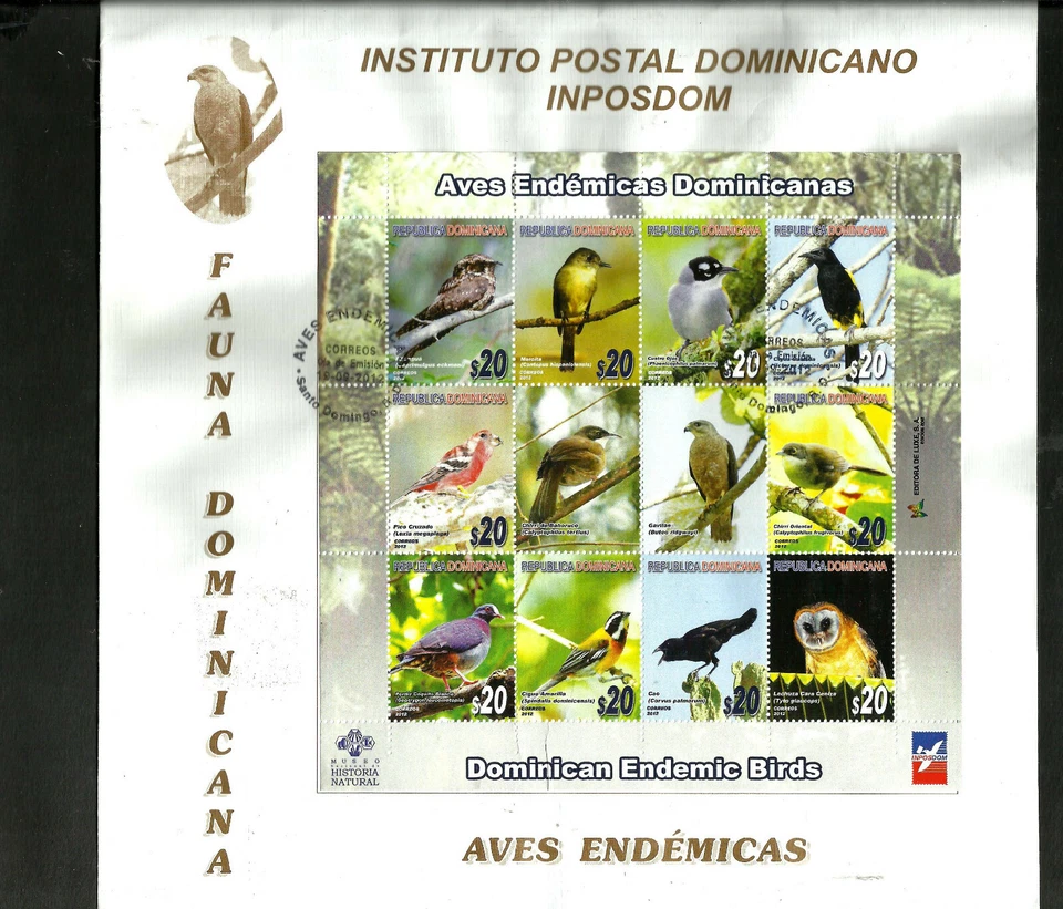 DOMINICAN REPUBLIC - BIRDS, MI # 2297/2306, FDC - Image 1 of 1