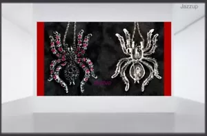 Large “Spider” 3D Brooch/Necklace vintage style Crystal Charm Boho Retro Bling - Picture 1 of 10