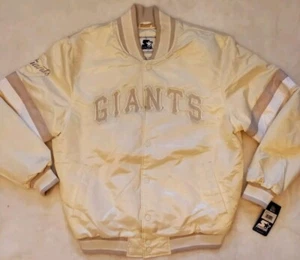 1958 San Francisco Giants Starter Jacket Quilt Lined Full Snap OG Pearl Sz XL 🔥 - Picture 1 of 17