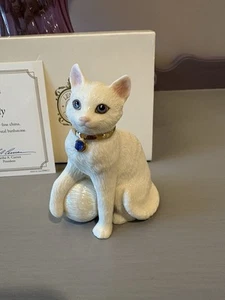 Lenox Birthstone Kitty Figurine W Packaging September Blue Porcelain - Picture 1 of 6