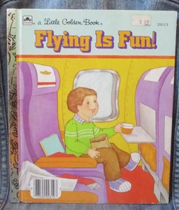 Vintage 1986 FLYING IS FUN HARDCOVER BOOK Little Golden Book SYL1 - Imagen 1 de 3