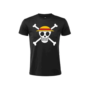 Camiseta One Piece Negra Calavera Original Oficial Manga - Imagen 1 de 2