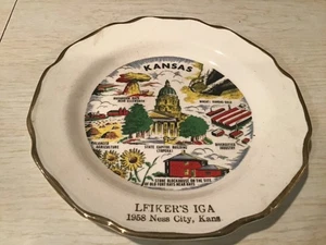RARE The Sabina Line 1958 Collector Plate LFIKER’s IGA Ness City, Kansas - Bild 1 von 4