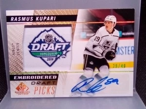 2021-22 SP Game Used Rasmus Kupari Autograph Embroidered Draft Picks 29/49 Kings - Picture 1 of 8