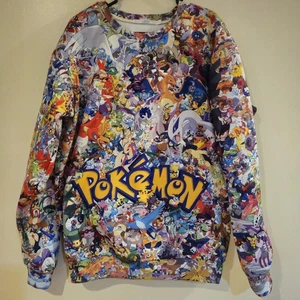 Shelfies Pokemon All Over Print Pullover Jumper Mens Size Large Y2K Vintage  - Picture 1 of 8
