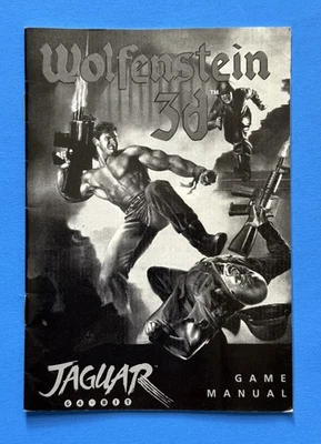 Wolfenstein 3d — ATARI Jaguar Original Instruction Manual Booklet ONLY - Image 1 of 4