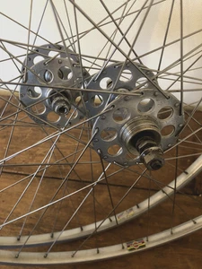 1950s Powell Track Hubs On Weinmann Tubular Rims, 32/40H, Wheelset, VGC - Picture 1 of 20