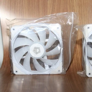 ID-COOLING 120mm White Non-LED Fan TF-12025-WHITE 2 Pack Sealed - Picture 1 of 4