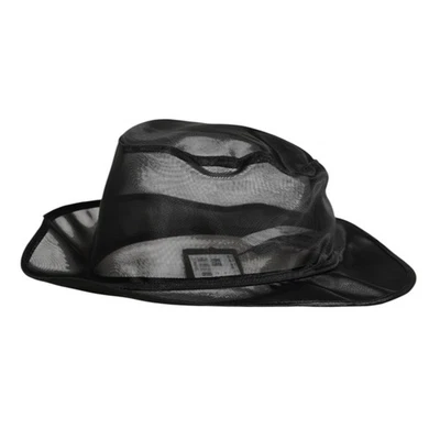 Boné pescador masculino DOLCE & GABBANA chapéu balde de malha de seda preta 57/S RRP 600usd - Imagem 1 de 4