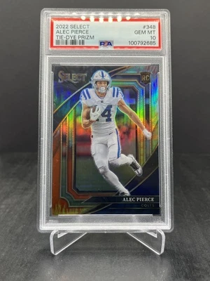 2022 Panini Select Alec Pierce RC Rookie Suite Level Tie Dye Prizm 05/25 PSA 10 - Image 1 of 2