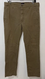 Levis Two Horse Brand Jeans Mens 33x30 Beige Tan Tapered Stretch - Picture 1 of 13