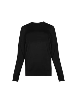 Suéter de punto suéter de ajuste relajado Wardrobe.Nyc en lana negra Foto 1 de 4