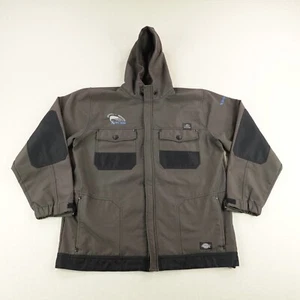 Dickies Jacket Mens Large Gray Storm Waterproof RainCoat Work Coat Fleece Lined - Picture 1 of 14