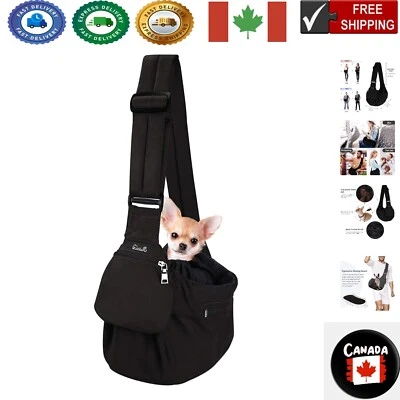 Eslinga portadora de mascotas manos libres con bolsillo frontal con cremallera - para perros y gatos pequeños Foto 1 de 4