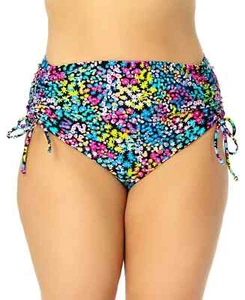 NWT California Waves Plus High Waist Swimsuit Bikini Bottoms 0 (12/14) pno0422a - Picture 1 of 4