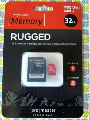 ProMaster Rugged Micro SD Memory Card - 32GB with case. - Image 1 of 2