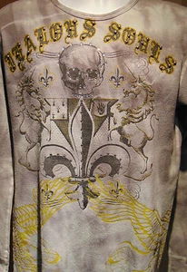 Bulzeye "Jealous Souls" Men's Graphic Design with studs and sequins Large   - Bild 1 von 4